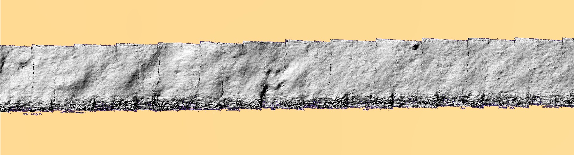 A seabed ribbon in QGIS